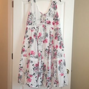 Torrid | Ivory floral challis midi dress